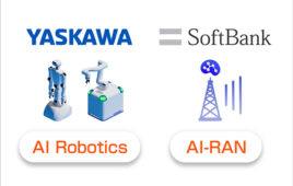 Yaskawa Electric is providing a mobile manipulator, and SoftBank is providing connectivity and AI to develop office robots.