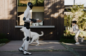 Figure 03 carrying a tray outside.